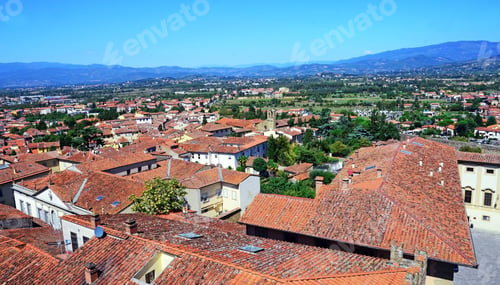 Preview: Panorama Of The Beautiful City Of Arezzo In Tuscany - Italy