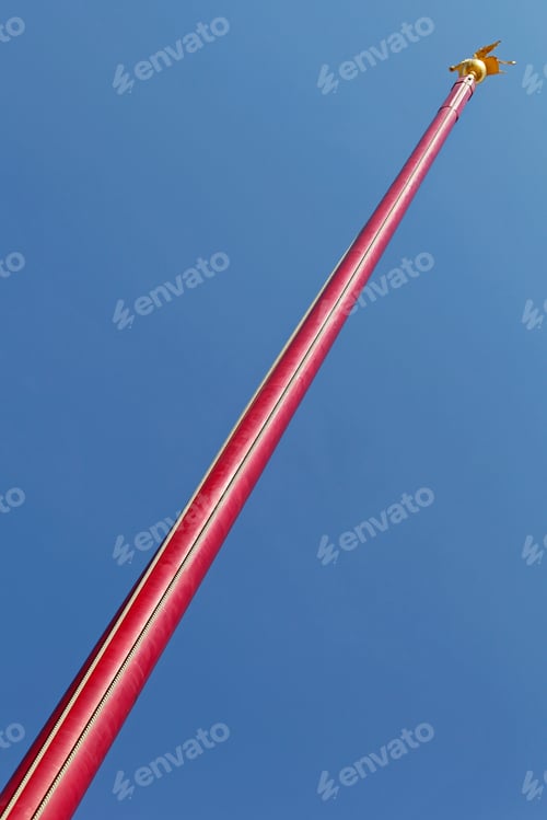 Preview: Very High Red Wood Flag Pole