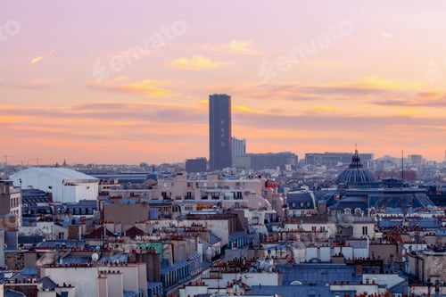 Preview: Aerial View Of The Districts Of Paris At Night. France.