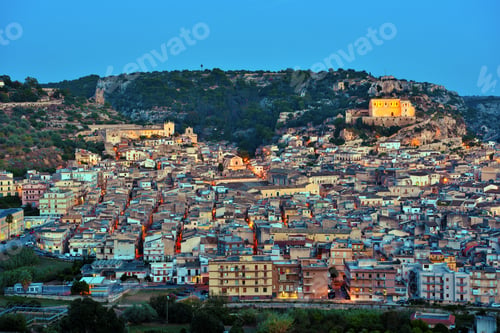 Preview: Panorama Of Scicli, Sicily, Italy