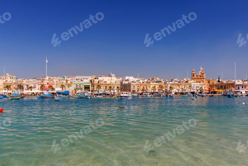 Preview: Malta. Marsaxlokk. Traditional Fishing Boats.