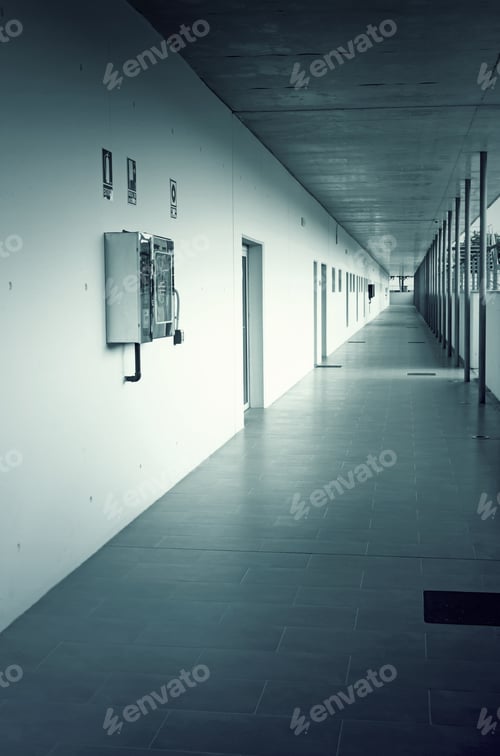 Preview: White Interior Corridor Building, Construction And Architecture