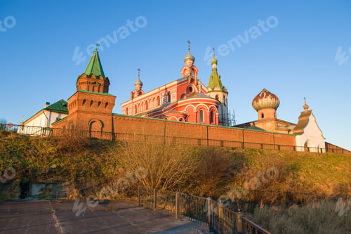Preview: At The Old Staroladozhsky Nikolsky Monastery In The Snowless December Morning. Leningrad Region