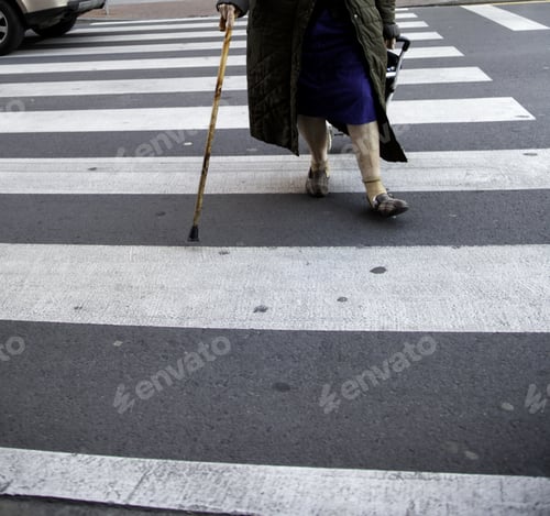 Preview: Senior Woman Walking On Street, Active Retirement