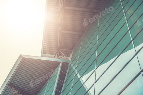 Preview: Beautiful Low Angle View At Industrial Building