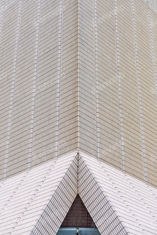 Preview: Modern Architecture Building Corner With Yellow Tiles