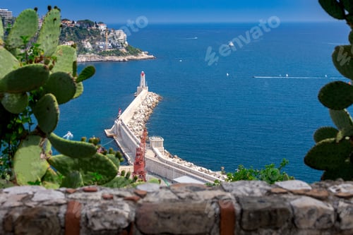 Preview: Aerial View Of The Lighthouse And Breakwater In The Port Of Nice. France.