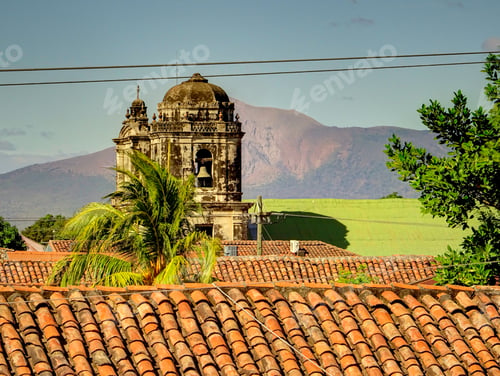 Preview: Leon, Nicaragua, Historical Center In Sunny Weather, Hdr Image