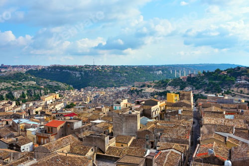 Preview: Panorama Of The Historic Center Of Modica Sicily Italy