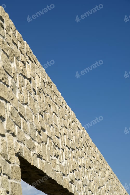 Preview: Stone Wall With Blue Sky In The Background