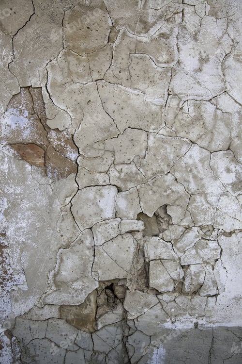 Preview: Cracked Cement Background, Texture And Ruin Detail