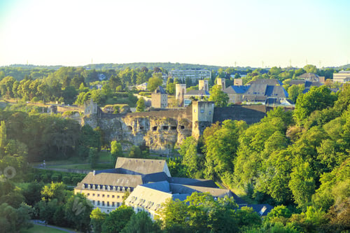 Preview: Luxembourg City, Luxembourg. Bock Casemates. In 963, Count Siegfried Built A Fortified Castle On