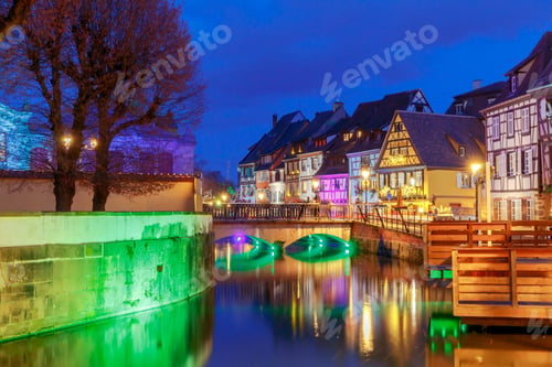 Preview: Colmar. City Canal On The Sunset..