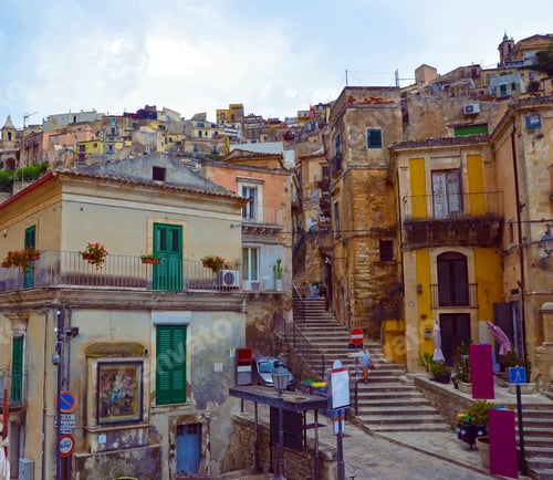 Preview: View Of The Historic Center Of Ragusa Sicily Italy