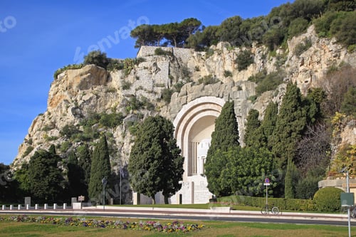Preview: War Memorial In Side Of The Hill In Nice