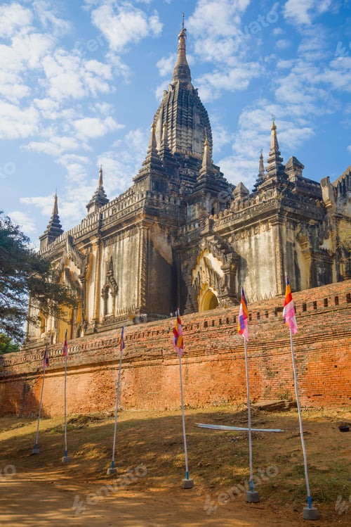 Preview: At The Ancient Buddhist Temple Gaw Daw Palin Phaya On A Sunny Day. Bagan, Myanmar (Burma)
