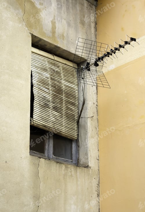 Preview: Window In Abandoned House, Construction And Architecture, Facade