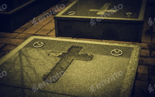 Preview: Cemetery With Tombs In Spain, Religious Symbol