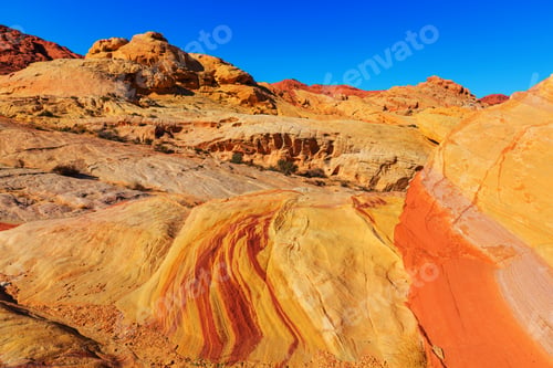 Preview: Valley Of Fire State Park, Nevada, Usa. Unusual Natural Landscapes.