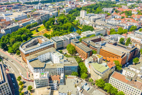 Preview: Bremen, Germany. Aerial View Of The Historic City