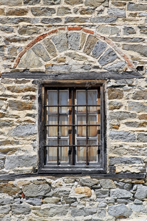 Preview: Window With Bars At Medieval Ouranopoli Castle