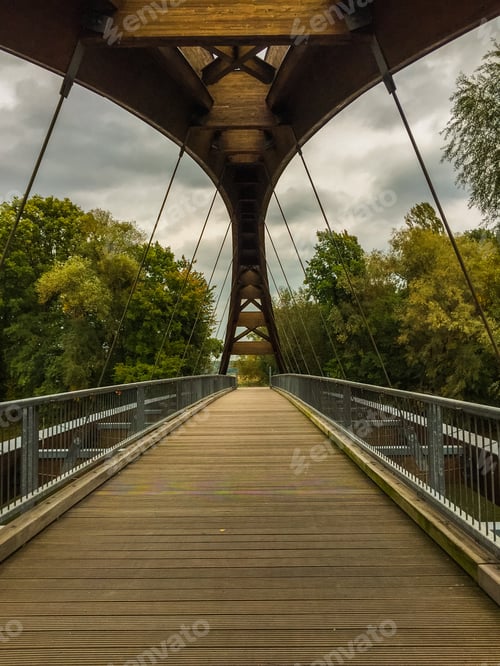Preview: Beautiful And Modern Bridge In Forest
