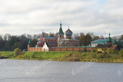 Preview: View Of The Old Ladoga Nikolsky Monastery In The Cloudy October Afternoon. Old Ladoga, Russia