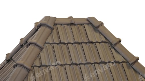 Preview: Terracotta Roof Tiles At Top Of House