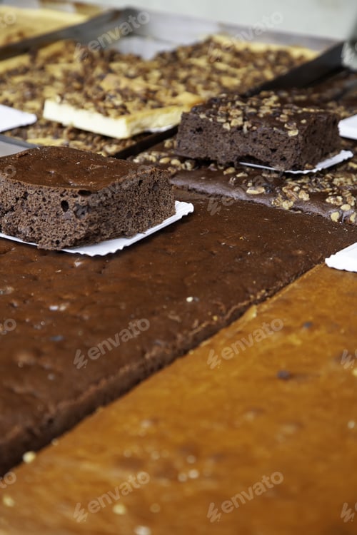 Preview: Chocolate And Almond Sponge Cake In Confectionery, Desserts And Sweets, Delicious