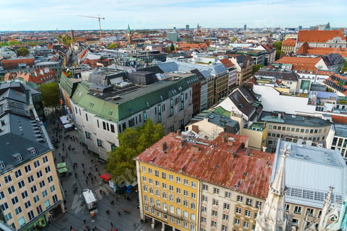 Preview: Aerial View Of Marienplatz And Munich City From New City Hall, Bavaria, Germany