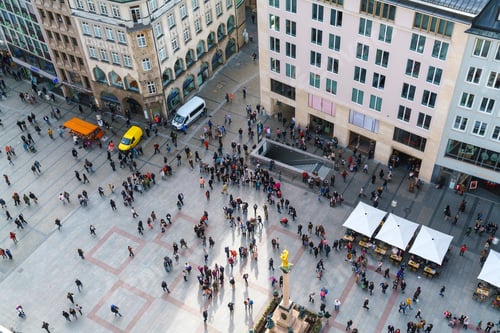 Preview: Aerial View Of Marienplatz And Munich City From New City Hall, Bavaria, Germany