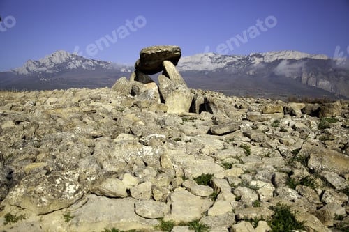 Preview: Dolmen In Navarre, Humanity Heritage, Ancient Sculpture, Detail