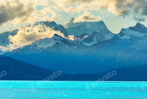 Preview: Beautiful Mountain Landscapes In Patagonia. Mountains Lake In Argentina, South America.