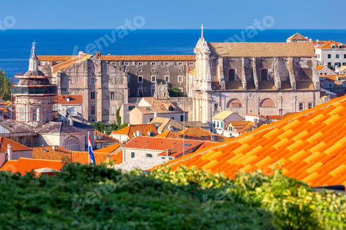 Preview: Aerial View Of The Old Medieval Historic City On A Sunny Morning. Dubrovnik. Croatia.