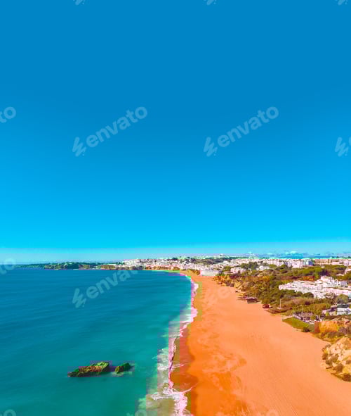 Preview: Beautiful Holiday Picture Of Beach At Portugal - Taken By A Drone