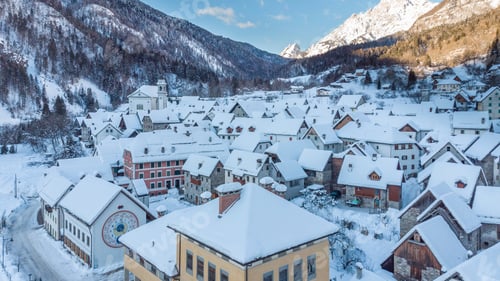 Preview: The Village Of Watches In Carnia. Snow And Magic