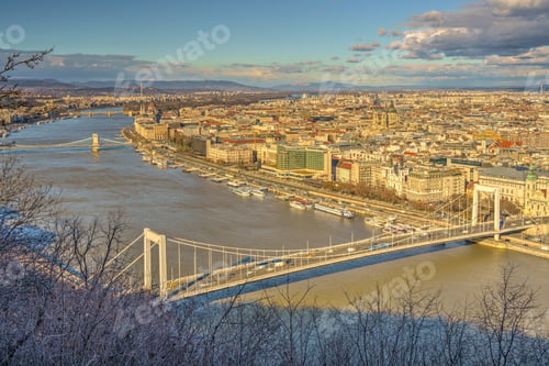 Preview: Budapest Cityscape From The Citadel Hill, Hdr Image