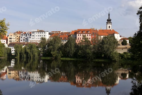 Preview: Colorful Royal Medieval Town Pisek Above The River Otava, Czech Republic