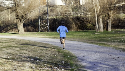 Preview: Man Running In Park, Sport And Training