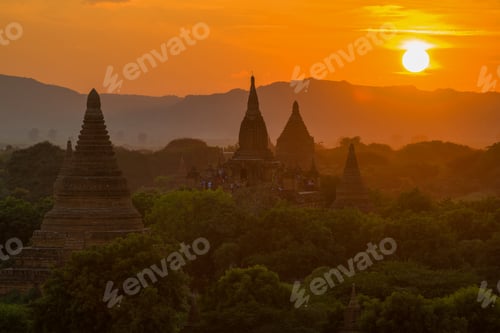 Preview: Sunset In Ancient Bagan. Burma (Myanmar)