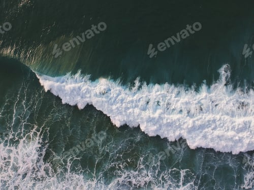 Preview: Aerial View Of Huge Ocean Wave. Drone Photo