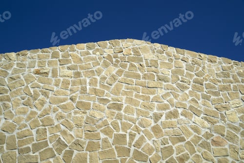 Preview: Stone Wall With Blue Sky In The Background