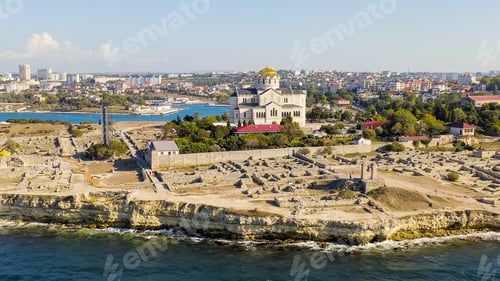 Preview: Sevastopol, Crimea. Vladimirsky Cathedral In Chersonesos. Chersonesus Tauric - Founded By The