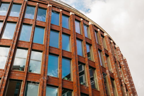 Preview: Modern Curved Brick Office Building