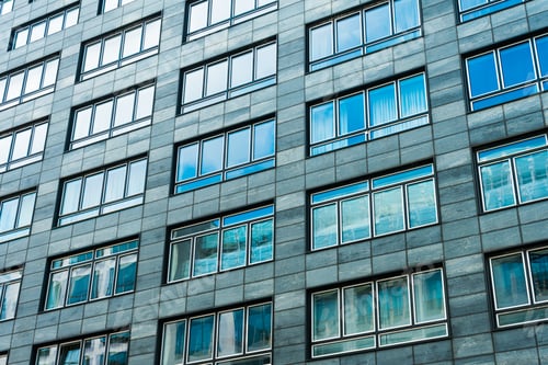Preview: Green Blue Facaded Office Building