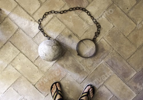 Preview: Chain With Stone In Exposition Of Medieval Torture, Inquisicion