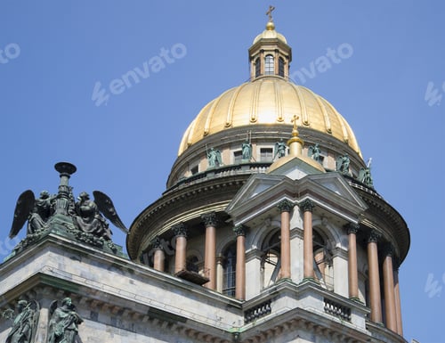 Preview: The Dome Of St. Isaac'S Cathedral On A Sunny Day. St. Petersburg