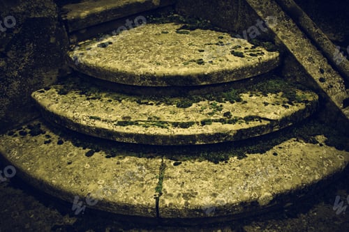 Preview: Stone Staircase With Moss, Construction And Architecture