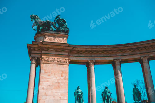 Preview: Beautiful Millenium Monument At Budapest With Some Pillars