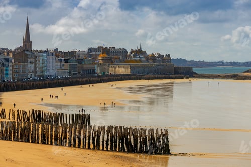Preview: Saint-Malo. City Embankment On A Sunny Day.